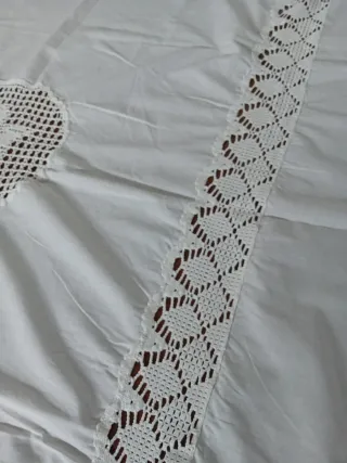 Antico tendone ricamato a mano 160x115 cm