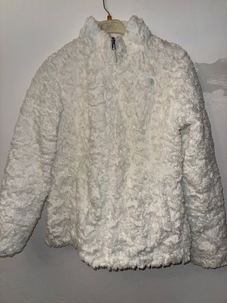 Chaqueta The North Face reversible beige/blanco