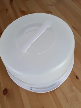 Porta tarta transparente con asa