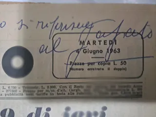 Giornale Storico Il Resto del carlino 1963
