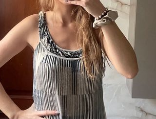 Vestido Messcalino Talla L Estampado Mariposa