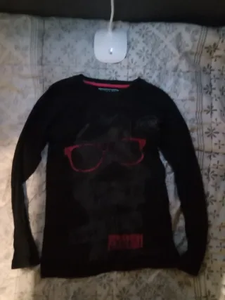 Camiseta Desigual niño negra talla XS