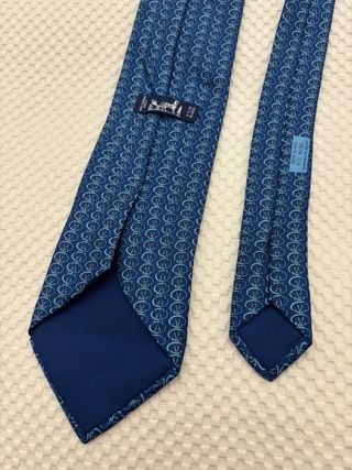 Corbata Hermès Azul 7874 UA
