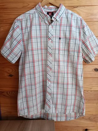 Camisa Quiksilver Color Beige, Gris y Naranja L