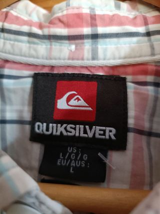 Camisa Quiksilver Color Beige, Gris y Naranja L
