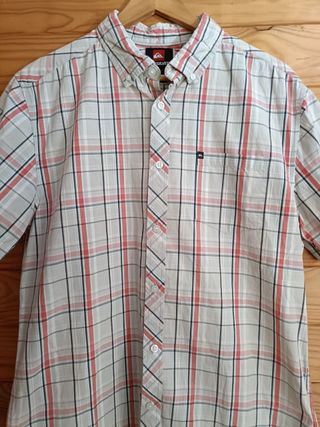 Camisa Quiksilver Color Beige, Gris y Naranja L