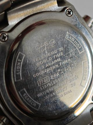 Reloj Casio Edifice EFA-112 Plata/Negro