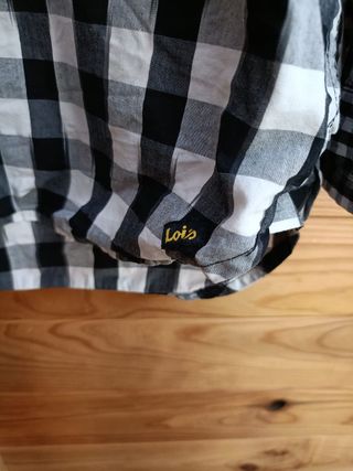 Camisa Lois Color Negro, Gris y Blanco Talla M
