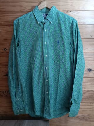 Camisa Ralph Lauren Color Verde y Azul Talla S.