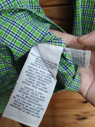 Camisa Ralph Lauren Color Verde y Azul Talla S.