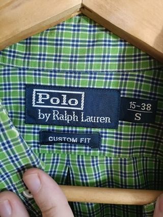 Camisa Ralph Lauren Color Verde y Azul Talla S.