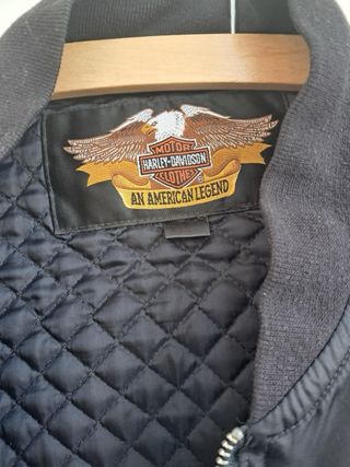 Chaqueta Harley Davidson Negra Bomber