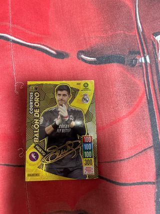 Cromo Courtois Balón de Oro Firmado