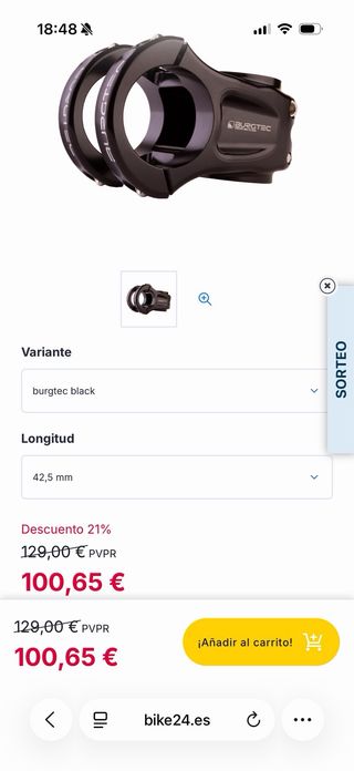 Potencia Burgtec MK3 MTB Negra