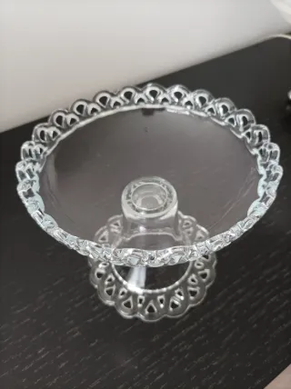 Centro de mesa cristal con borde decorado