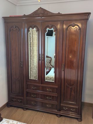 Armario  de madera maciza para dormitorio