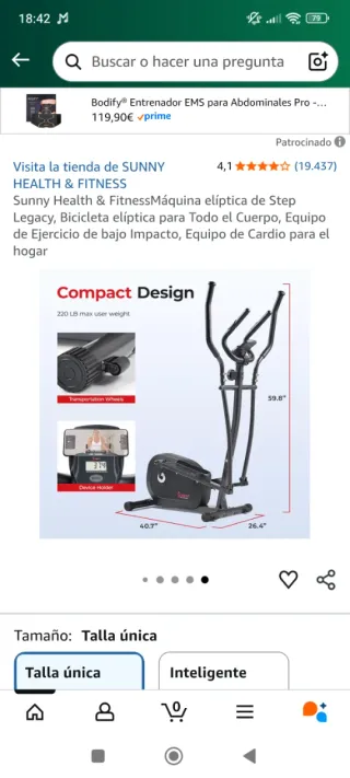 Máquina Elíptica SUNNY