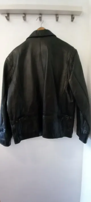 Cazadora Piel Negra Calidad