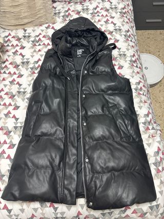 Chaleco Piel Negro Talla XL