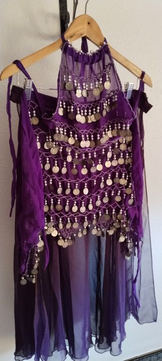 Bedlah o vestido danza del vientre con crótalos