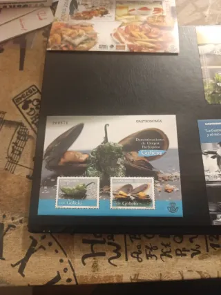 Lote 4 Hojitas Sellos España Gastronomía