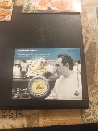 Lote 4 Hojitas Sellos España Gastronomía