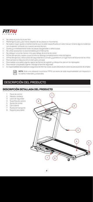 Cinta de correr MC-560 12 velocidades 18km.