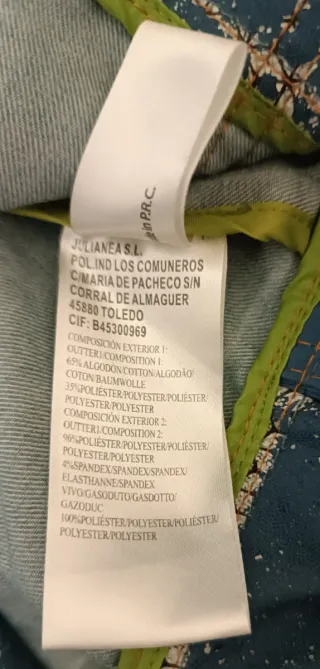 Chaqueta vaquera azul talla 50