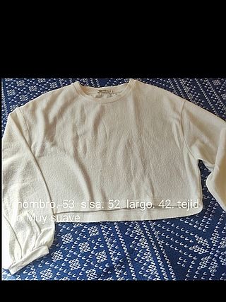 Jersey blanco suave talla M