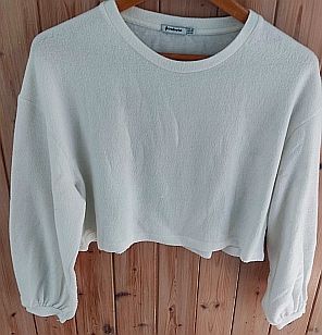 Jersey blanco suave talla M