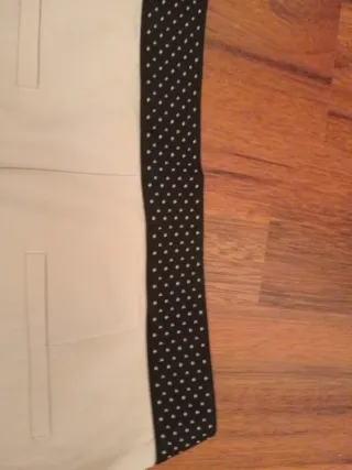 Pantalón recto Zara Mujer Talla M Crema