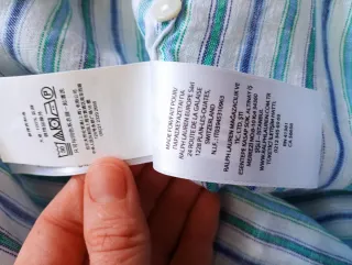 Blusa Ralph Lauren Rayas Verdes y Blancas