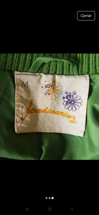 Chaqueta Verde Stradivarius Talla M