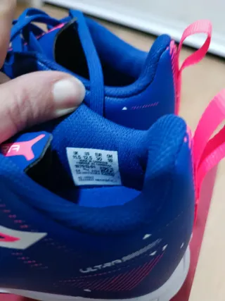 Zapatillas niño  Fútbol Sala Puma Azul/Rosa T.30