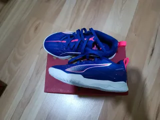 Zapatillas niño  Fútbol Sala Puma Azul/Rosa T.30