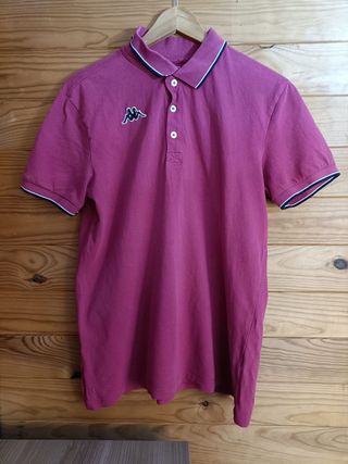 Polo Kappa Color Fucsia, Negro y Blanco Talla S
