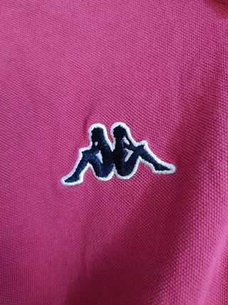 Polo Kappa Color Fucsia, Negro y Blanco Talla S
