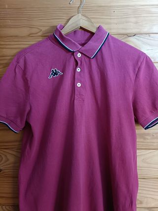Polo Kappa Color Fucsia, Negro y Blanco Talla S