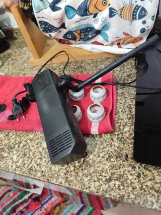 Acuario con castillo y caracol