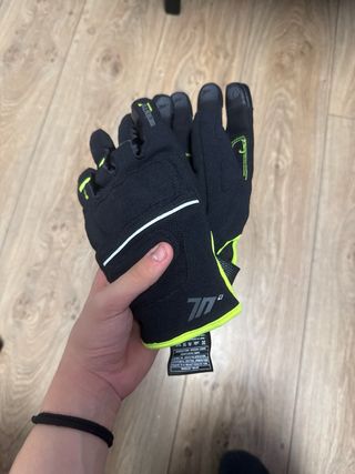 Guantes Moto Talla M Negro y Verde