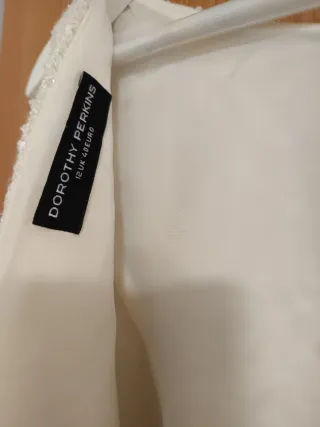 Vestido fiesta blanco y negro