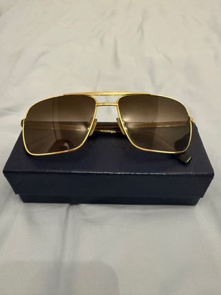 Gafas Louis Vuitton Originales Dorado Marrón