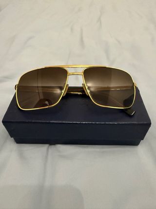 Gafas Louis Vuitton Originales Dorado Marrón