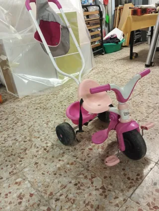 Triciclo infantil rosa Smoby