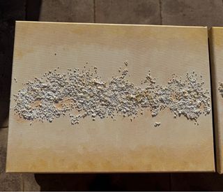 Quadri astratti con texture gesso