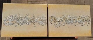 Quadri astratti con texture gesso