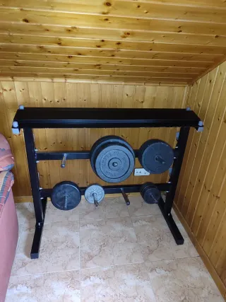Supporto per dischi e manubri da palestra