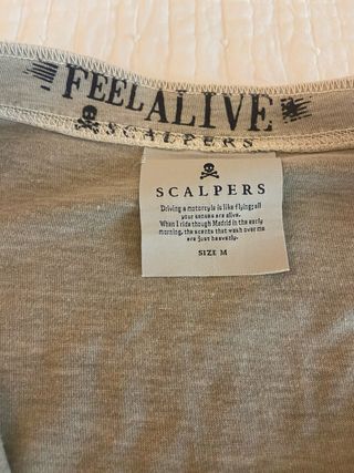 Camiseta Scalpers Algodón Talla M Caqui