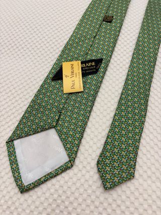 Corbata Paul Verlaine verde estampada