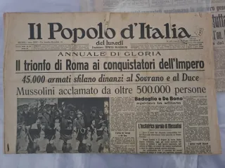Giornali storici anni 20 , Il Popolo D'Italia